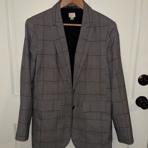 Gray Plaid Women's Blazer